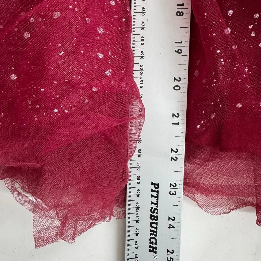 NNJXD Girls Formal Dress 110 US 5 Red Sequin Glitter Embellished Party Wedding